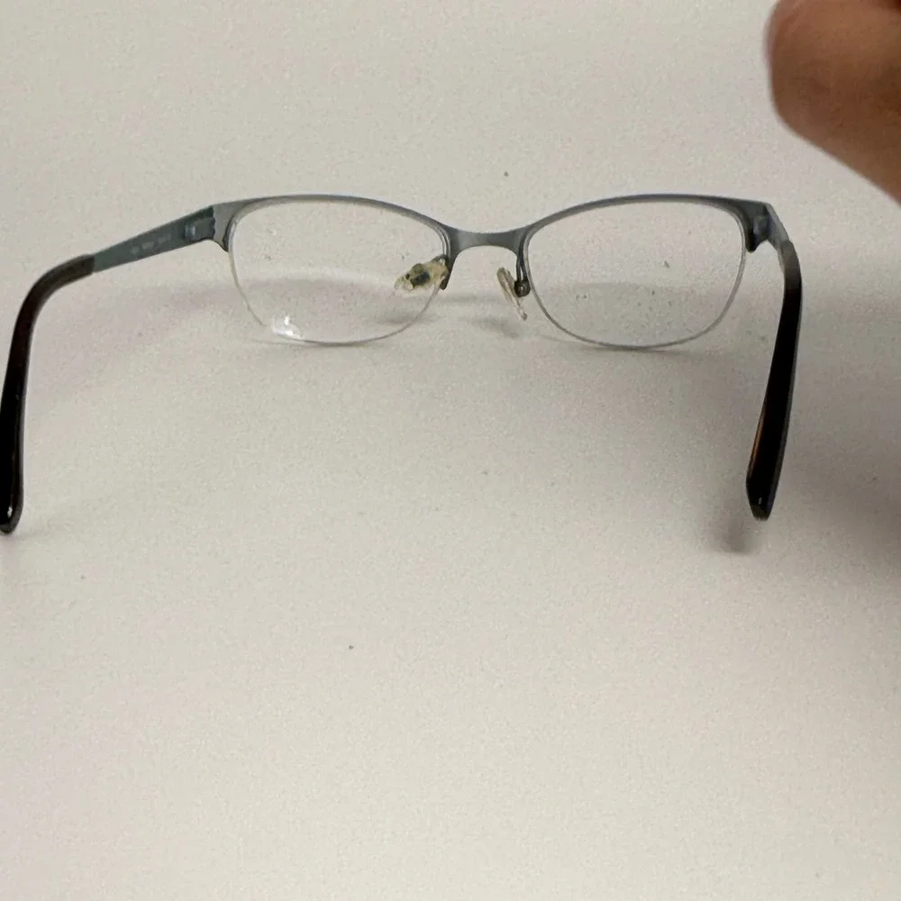 Converse All Star A059 Brown Zebra Print Semi-Rimless Cat Eye Eyeglass Frames